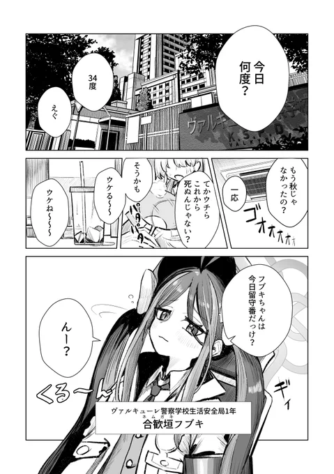 フブキが局で留守番する話(1/9)
#ブルアカ 