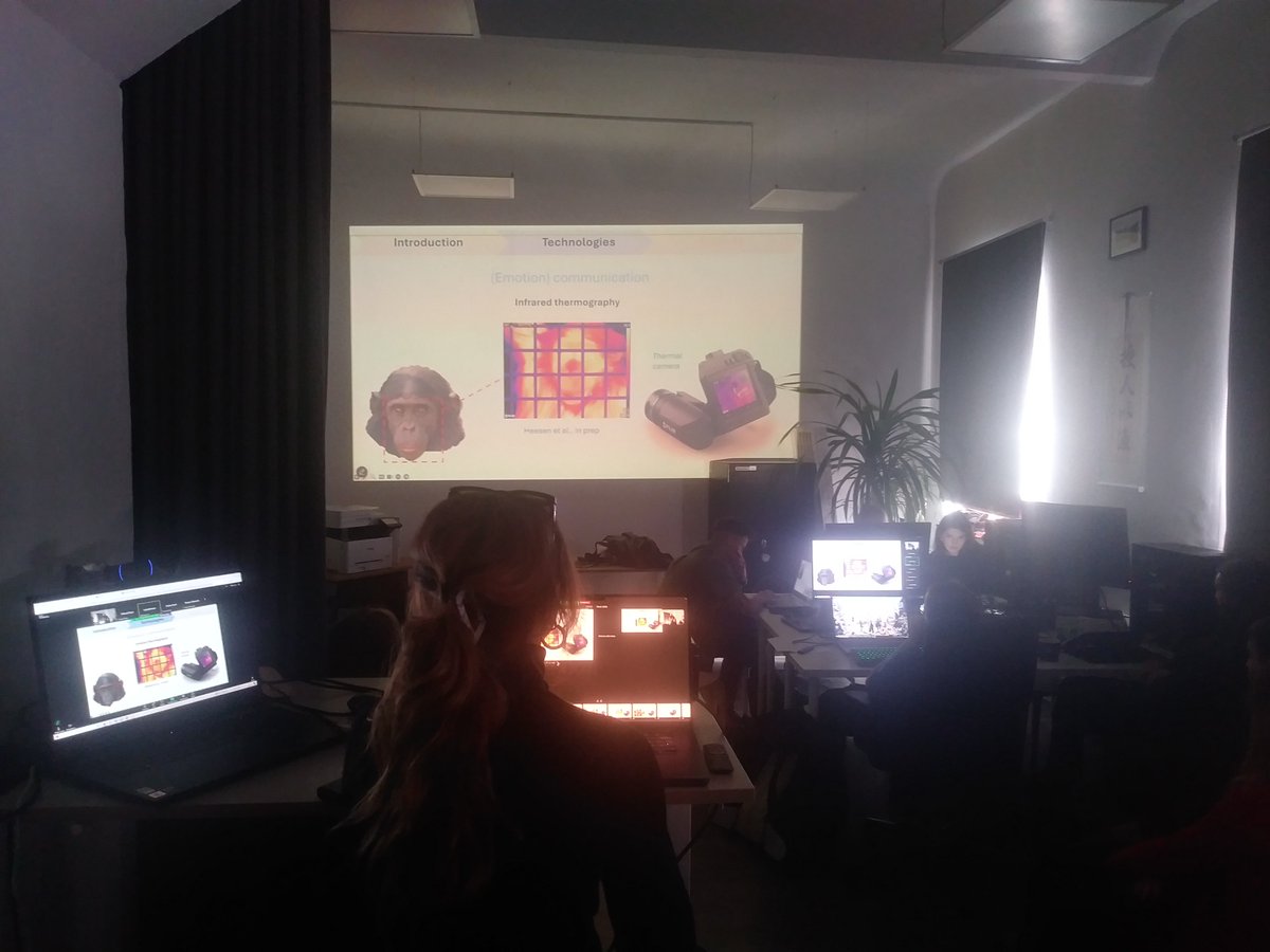 cles_ncu's tweet image. Today, it is @rapha_heesen - it is her 3rd talk at @UMK_Torun #IPiK #CLES. 💪 We are now listening about "Applying advanced technologies to study emotions and communication in humans and other primates" 🏋️🦧🔬 Thanks for coming, Raphaela! #apes #human #research #communication 💚