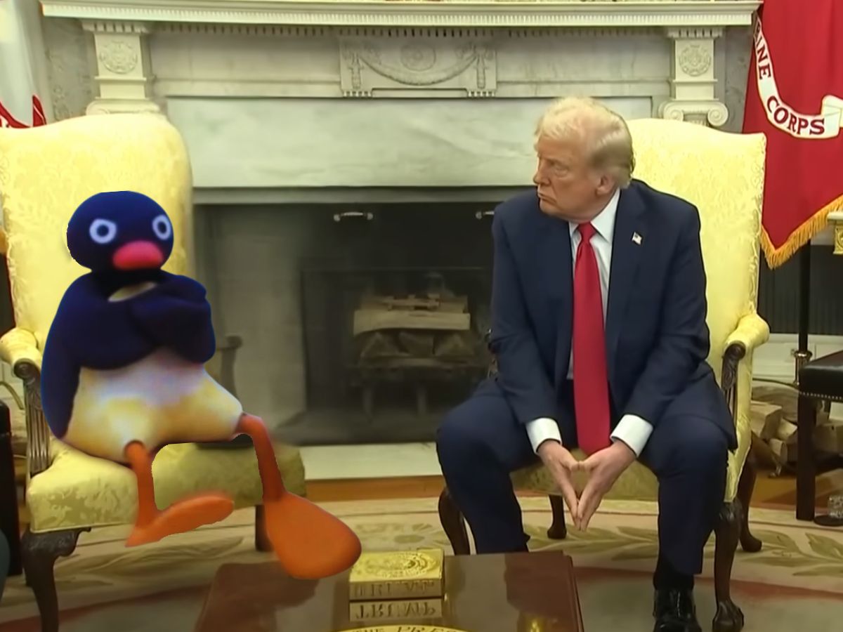 wordsbyHG's tweet image. Pingu is mad at Trump's tariffs