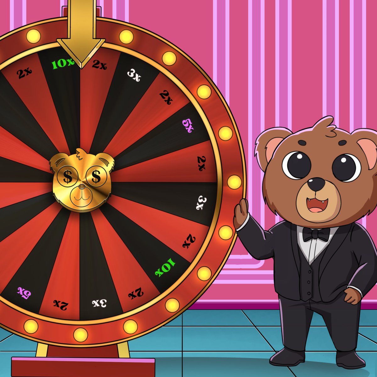 Lucky wheel is now live on berapong.com! 🎡

Some free spins have been added for our Genesis NFT holders!

If you have bridged our NFT to Berachain mainnet, you will receive 2 FREE spins (bet value 0.5 $BERA each) every 20 hours, up until April 8th!

Bridge now to