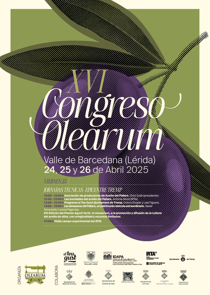 Todo preparado para celebrar nuestro XVI CONGRESO OLEARUM.
Infórmate.