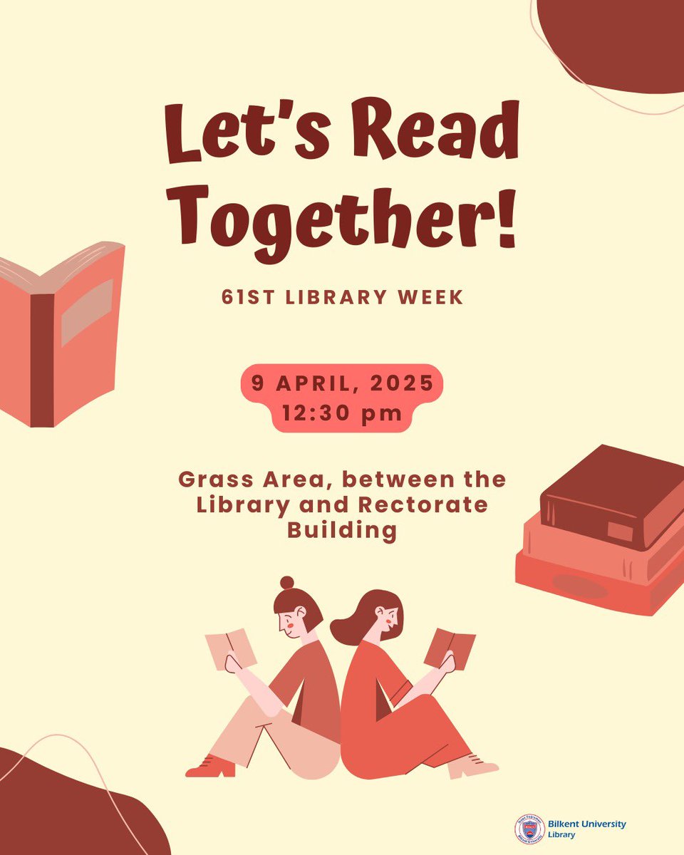 librarybilkent's tweet image. Happy Library Week! 

Bilkent University Library is pleased to invite everyone to the 61st Library Week activities. 
For more information, please visit our website.

#libraryweek #happylibraryweek #bilkentlibrary