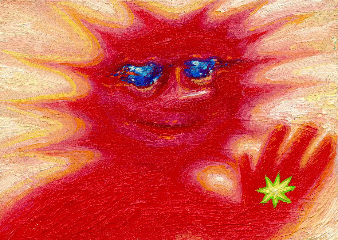 "The Sun Shows You It's Favorite Star" is the cover for the new Black Country New Road album "Forever Howlong" Huge thank you to the band and Ninja Tune for supporting my work, i love you!