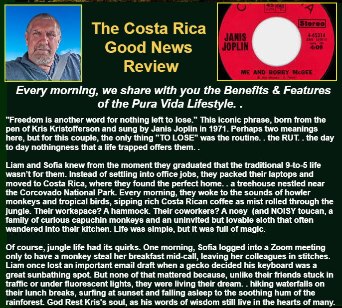 CostaRicaFunNow's tweet photo. https://t.co/SW94L5dc7A
Friday, April 4th, 2025
Nothing but GOOD NEWS coming out of Costa Rica!
#costarica #puravidalifestyle #costaricaexpats #puravida https://t.co/ZD2I64pLG7