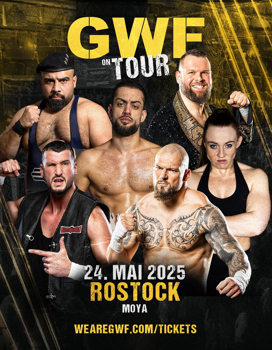 HANNOVER
HAMBURG
ROSTOCK

Wo seid ihr am Start?
🎟️ WeAreGWF.com/tickets

#gwfontour