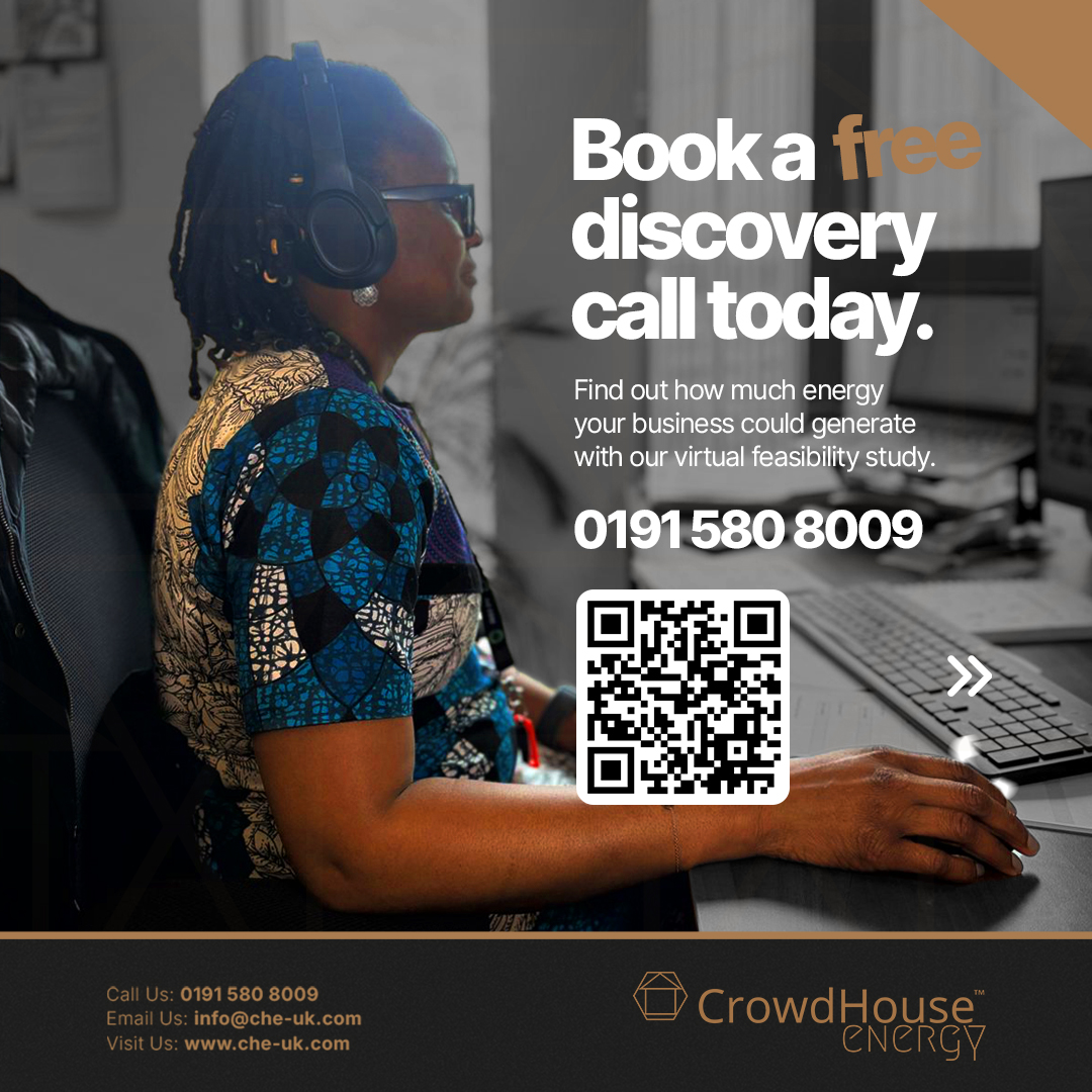 CrowdHouse Energy (@netzeroteam1) on Twitter photo Want to cut energy costs & hit your emissions targets?
Our virtual feasibility study gives you a clear, tailored plan for going solar. No guesswork, just data-driven insight.
📞 0191 580 8009
📧 info@che-uk.com
#SolarEnergy #NetZero #CleanEnergy #BusinessSavings #Powerfull Want to cut energy costs & hit your emissions targets?
Our virtual feasibility study gives you a clear, tailored plan for going solar. No guesswork, just data-driven insight.
📞 0191 580 8009
📧 info@che-uk.com
#SolarEnergy #NetZero #CleanEnergy #BusinessSavings #Powerfull