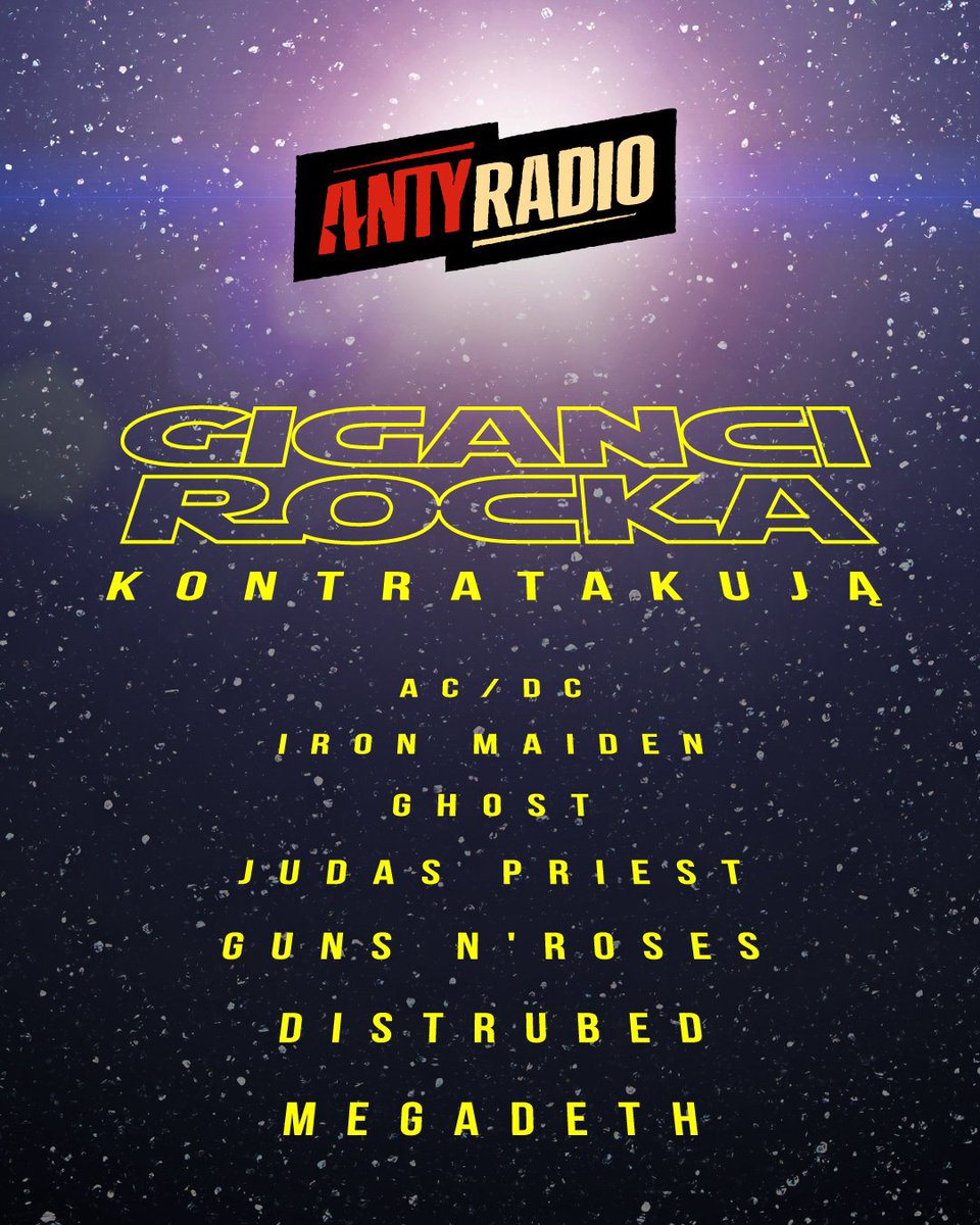 Od poniedziałku rozdajemy bilety na koncerty AC/DC, Iron Maiden, Ghost, Judas Priest, Guns N Roses, Distrubed i Megadeth 🎸

Słuchajcie nas codziennie, żeby zgarnąć wejściówki na największe rockowe koncerty w Polsce 🎸 #antyradio