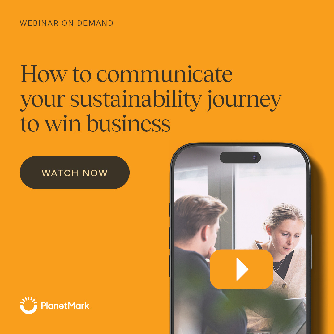 How you talk about sustainability matters.

🎥 Watch our webinar on demand where we cover :

✔️ Clear comms
✔️ Greenwashing risks
✔️ Turning progress into wins

Watch now ↓
🔗 bit.ly/3FVjuDB

#Sustainability #Greenwashing #ESG #NetZero #PlanetMark