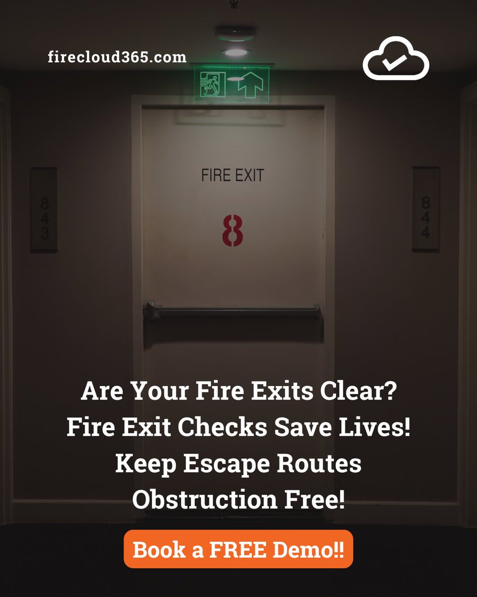 firecloud365's tweet photo. 🚨 Blocked fire exits cost lives.

A clear escape route = a safer evacuation. Regular fire exit checks ensure: 
✅ Unobstructed exits
✅ Working emergency lights &amp; signs

Stay compliant. Stay safe. Book a free demo today! 👇️
https://t.co/dwQmAVccUU

#FireSafety #FireExitChecks https://t.co/pU4WgXmZHF
