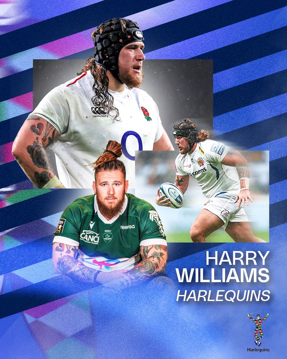 𝗗𝗢𝗡𝗘 𝗗𝗘𝗔𝗟 ✍️

19-cap England international prop Harry Williams has signed a contract with Harlequins and will return to English rugby next season after a two-year spell in France 🔙🏉 

#WiMRugby | #Harlequins