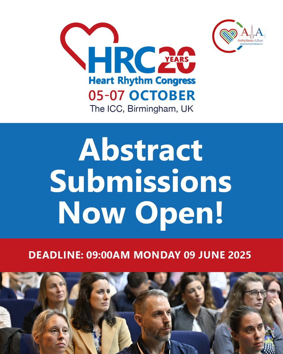 Heart Rhythm Congress (@heartrhythmcong) on Twitter photo Spread the word! Share your research at the largest heart rhythm event in the UK. Thank you to our brilliant Abstract Leads <a href="/Mokhtar90481252/">Mokhtar Ibrahim</a> and <a href="/DrShuiHaoChin/">Shui Hao Chin</a> from Leicester who look forward to seeing all of your submissions #HRC2025 Spread the word! Share your research at the largest heart rhythm event in the UK. Thank you to our brilliant Abstract Leads <a href="/Mokhtar90481252/">Mokhtar Ibrahim</a> and <a href="/DrShuiHaoChin/">Shui Hao Chin</a> from Leicester who look forward to seeing all of your submissions #HRC2025
