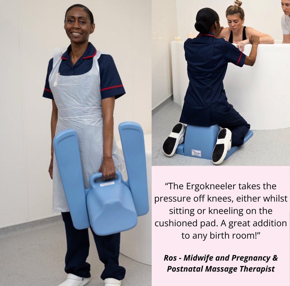 CroydeMedical's tweet photo. During active birth women may be on a birthing couch, a floor mat or in a pool. Working at low height can pose health &amp; safety risks for care givers. The Ergokneeler provides an ergonomic solution for reducing  risk of strain or injury.

https://t.co/go8sZ0cL05 https://t.co/P1ngabraNn
