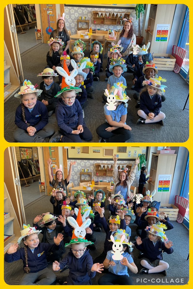 Happy Easter from the Bumblebees 🐰🐣🥚 #Easter #bonnets <a href="/wearenewington/">Newington Academy</a>