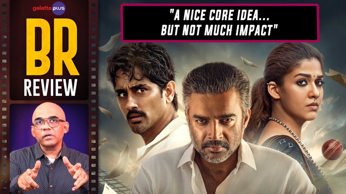 galattaplusoffl's tweet photo. "Strong core idea, but lacks impact" – Baradwaj Rangan on #TEST 🎥🌟
Watch Review Now: https://t.co/f8SFDzxfsE
@baradwajrangan #test #madhavan #nayanthara #siddharth #sashikanth #testreview #netflix #galattaplus https://t.co/07yG6rsJh4