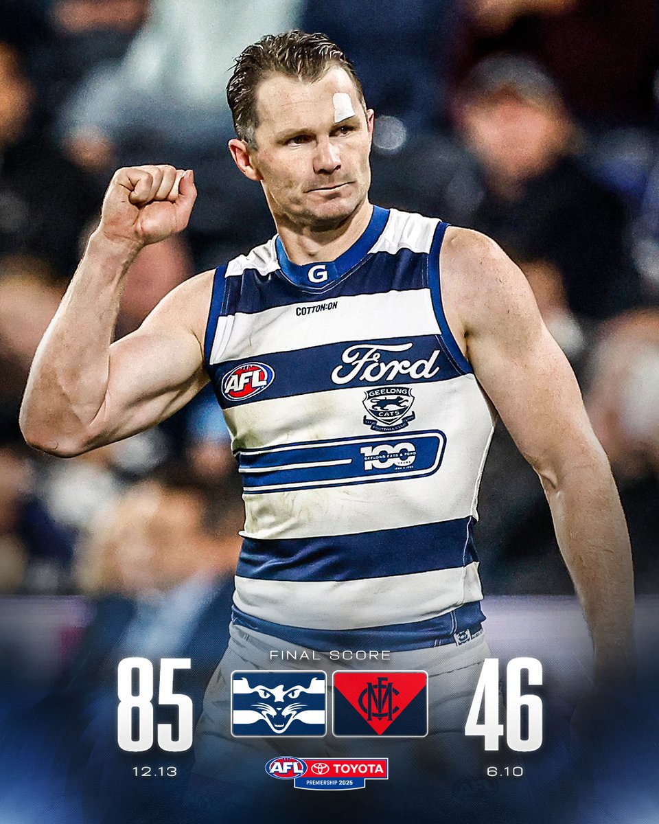 AFL's tweet image. Friday night W at home 💪

#AFLCatsDees