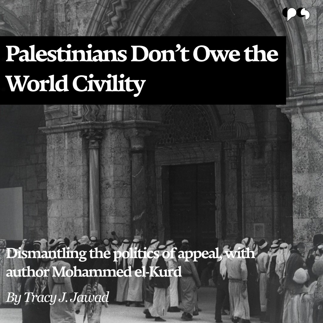 In conversation with Tracy J. Jawad (@tracyjwd), el-Kurd discusses his latest book, the “politics of appeal,” and explores collective struggle and the limitations of individual activism in the face of systemic violence.

Read more here: thepublicsource.org/mohammed-kurd-…

#Palestine
