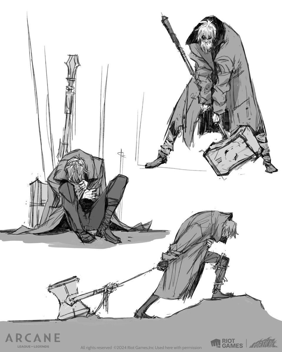 arcaneindetail's tweet image. Arcane S2 Apocalypse Jayce Early Concept Art ✨️⚙️