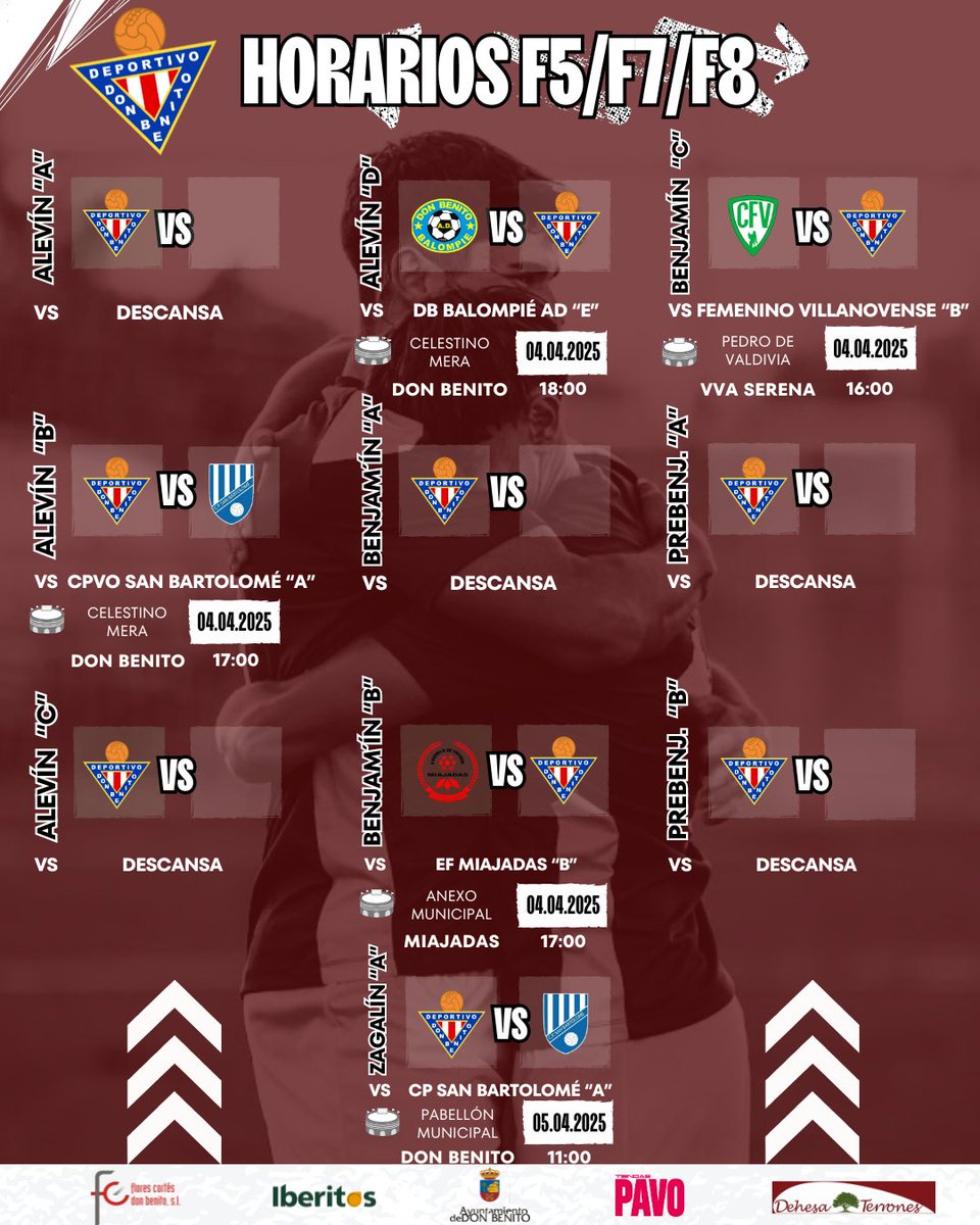 HORARIOS CANTERA 🔴⚪️