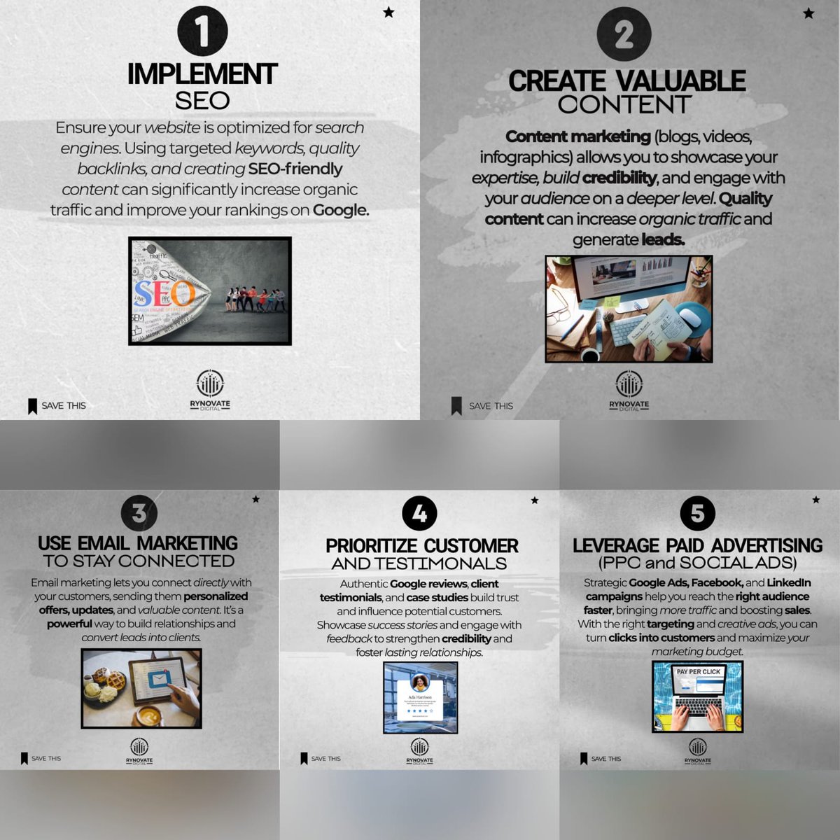 RynovateDigital's tweet image. Unlock sustainable digital growth with 5 core strategies:

1️⃣ Strategic SEO
2️⃣ High-value content
3️⃣ Targeted email campaigns
4️⃣ Authentic social proof
5️⃣ Precision-driven paid ads
Future-proof your brand.
🔗 rynovatedigital.com

#DigitalMarketing #UnitedKingdom