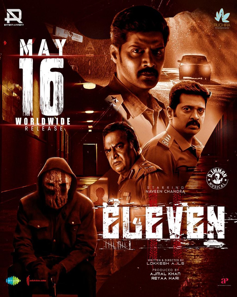 Phani Kandukuri (@phanikandukuri1) on Twitter photo The nights will never be the same after this one 😈
The Intriguing Investigation Thriller #ELEVEN Releasing In Worldwide Theaters On MAY 16, 2025 ❤️🔥
The Devil Is Waiting... 💥
<a href="/Naveenc212/">Actor Naveen Chandra</a> <a href="/lokeshajls/">Lokkesh Ajls</a> <a href="/abhiramiact/">Abhirami</a> <a href="/Riythvika/">Riythvika✨</a> <a href="/ActorDileepan/">Dileepan</a> <a href="/actorshashank/">Shashank</a> <a href="/immancomposer/">D.IMMAN</a> The nights will never be the same after this one 😈
The Intriguing Investigation Thriller #ELEVEN Releasing In Worldwide Theaters On MAY 16, 2025 ❤️🔥
The Devil Is Waiting... 💥
<a href="/Naveenc212/">Actor Naveen Chandra</a> <a href="/lokeshajls/">Lokkesh Ajls</a> <a href="/abhiramiact/">Abhirami</a> <a href="/Riythvika/">Riythvika✨</a> <a href="/ActorDileepan/">Dileepan</a> <a href="/actorshashank/">Shashank</a> <a href="/immancomposer/">D.IMMAN</a>