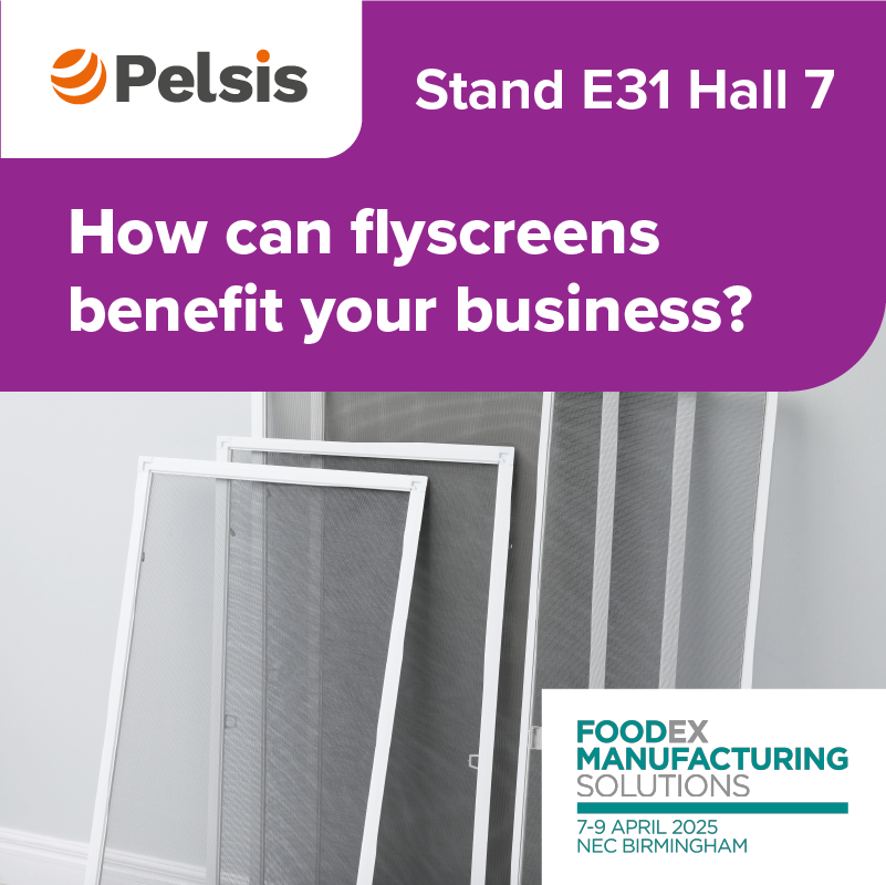 Visit the team at FoodEx 2025 next week to find out how you can ensure your facility stays hygienic and compliant with Pelsis Flyscreens.

Register now: ow.ly/FeLR50VsLOG

#FoodSafety #PestPrevention #Flyscreens #FOODEX2025 #FDS2025 #WeArePelsis