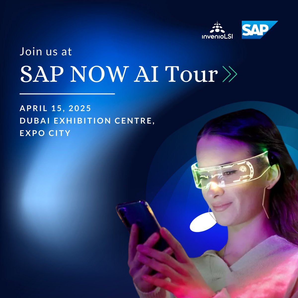 invenioLSI's tweet photo. Will you join us on April 15th? We’re so excited to sponsor SAP NOW AI Tour and connect with the people and ideas that are influencing what’s possible in the world of SAP. Register here: https://t.co/vMxHsmfckb https://t.co/yEhgpVu4hR