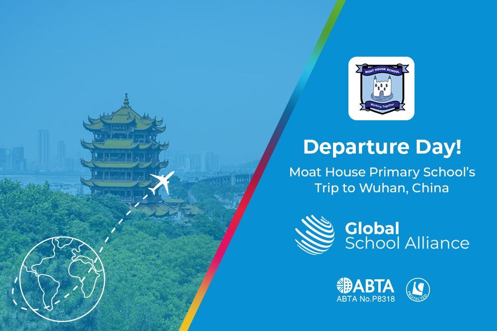 GSchoolAlliance's tweet photo. 🇨🇳✈️ It's departure day for @Moat_House!
Today, 16 students are setting off on an incredible journey to visit their partner school in Wuhan, China.
#StudentTrip #SisterSchoolPartnership #CulturalExchange https://t.co/PRPWnYbfjk