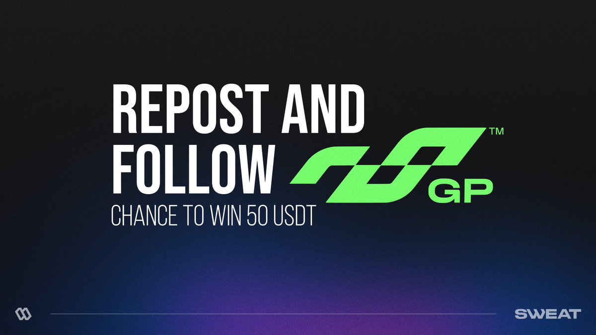 🏁 Ready, set, WIN 🏁

We’re teaming up with <a href="/rungp_global/">RunGP</a> to race at F1 tracks around the world! 🌍

To celebrate, we’re giving away 50 $USDT 💸

🔁Repost this &amp; follow <a href="/rungp_global/">RunGP</a> for a chance to win 💧