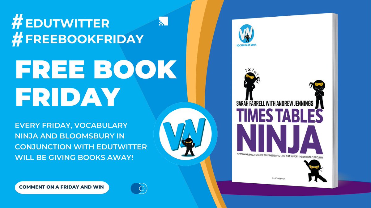 🚨🚨 FREE BOOK FRIDAY 🚨🚨 WHOOP 🥳

Win a copy of the amazing Times Tables Ninja KS2! 

To enter FBF, just comment on the post so we can see you!  Any ♻️ shares and retweets would be awesome! 

#freebookfriday #edutwitter #books #education #primaryteacher #timestables