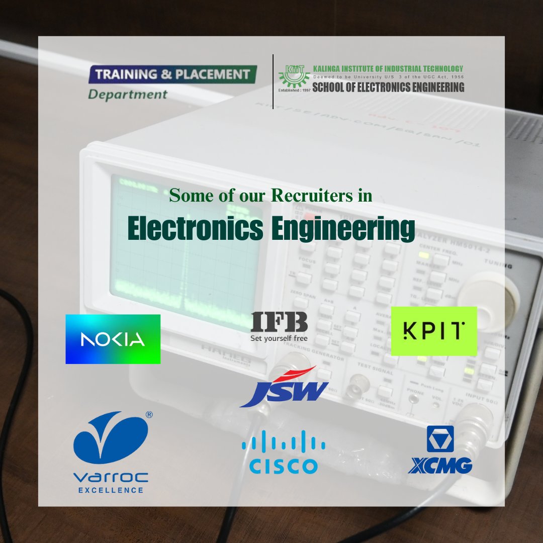 KiitPlacements's tweet photo. We are thrilled to announce some of our recruiters for our Electronics Engineering 2025 Graduating Batch.@achyuta_samanta @KIITUniversity https://t.co/knUtdutVBY