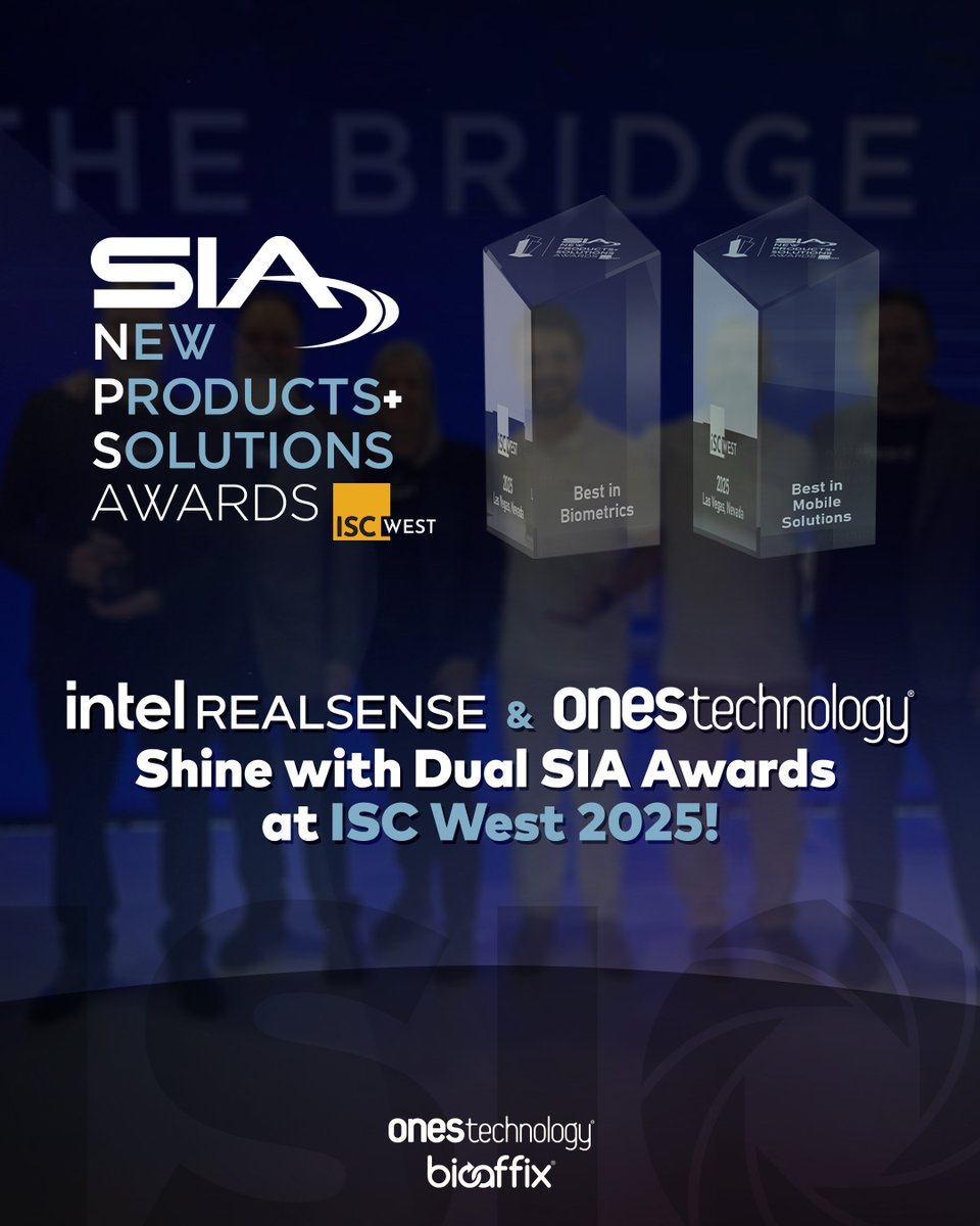 onestechnology's tweet photo. Ones Technology® made a significant impact at #ISCWest2025 with its innovative biometric security solutions powered by @intel Corporation hashtag#RealSense®. 🏆 https://t.co/HWKFqFklHI