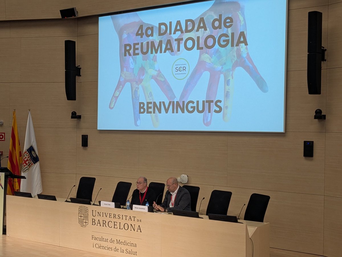 Hoy estamos en la 4a Diada de Reumatologia de la #SocietatCatalanaReumatologia, disfrutando de una jornada completa dedicada a la #Reumatología , este año de la mano de los grupos de trabajo de esta societat!! Feliz de poder compartir con todos los compañeros reumatólogos!!
