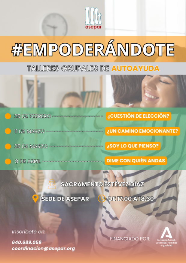 inpacientes's tweet photo. Día 8 abril Talleres grupales de Autoayuda: “Empoderándote» en Sevilla @aseparorg. Ésta y otras #Convocatorias de #Asociaciones de #pacientes de #Artritis en https://t.co/3BuAp6bNRr https://t.co/qT1tVpm5Bm