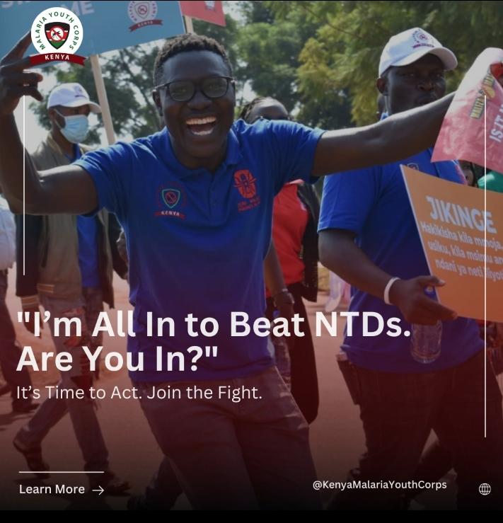 Neglected Tropical Diseases (NTDs) affect millions, but together, we can eliminate them! 💪🏽 Join the fight for a healthier future. Are you in? 
#BeatNTDs 
#ActNow 
#ZeroMalariaYouthKE
 <a href="/GlobalFund/">The Global Fund</a> <a href="/gavi_csos/">Gavi CSO Constituency</a> <a href="/Amref_Kenya/">Amref Health Africa in Kenya</a>
<a href="/WHO/">World Health Organization (WHO)</a>