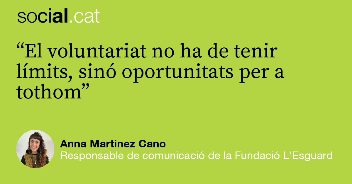 socialpuntcat's tweet photo. [OPINIÓ] Anna Martínez Cano (@fundacioesguard): “Donar l’oportunitat a les persones amb discapacitat de ser voluntàries no només les empodera, sinó que també ajuda a trencar barreres i a construir comunitats més cohesionades”. | https://t.co/oOpsdOkbwD https://t.co/u3uJ7OrutX https://t.co/nptMi3HypI