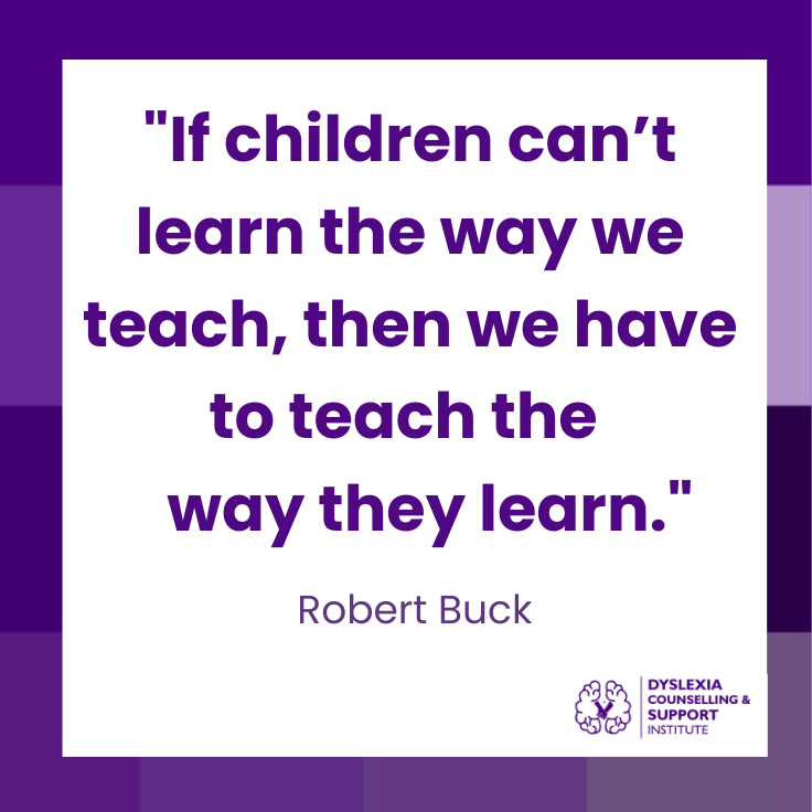 Dyslexia_Instit's tweet image. &quot;If children can’t learn the way we teach, then we have to teach the way they learn.&quot;
— Robert Buck
At Dyslexia Counselling and Support Institute, we believe in personalized learning that unlocks every child’s potential. 

#DyslexiaAwareness 
#TeachDifferent
#DyslexiaSupport