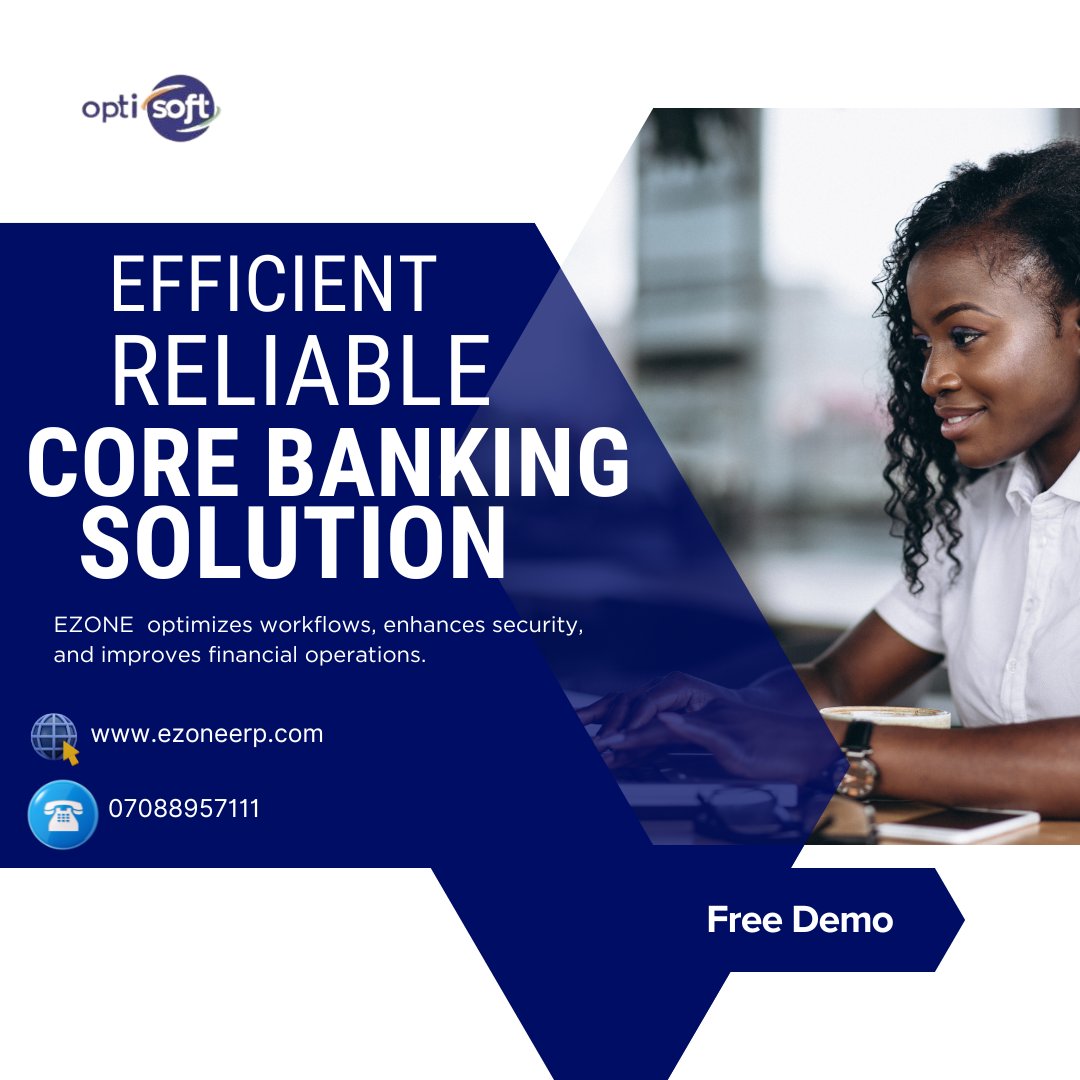 optisoftng's tweet photo. EZONE streamlines workflows, enhances security, and optimizes financial operations—so you can focus on growth.

💡 Smarter banking starts here!

#EZONE #CoreBanking #BankingInnovation #FinancialEfficiency #Automation https://t.co/L4dW6ZArT9