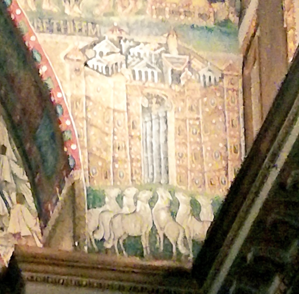 Early Christian views of the city. Bethlehem and Jerusalem in the mosaics of Santa Maria Maggiore in Rome. Both #Roman and #Byzantine...