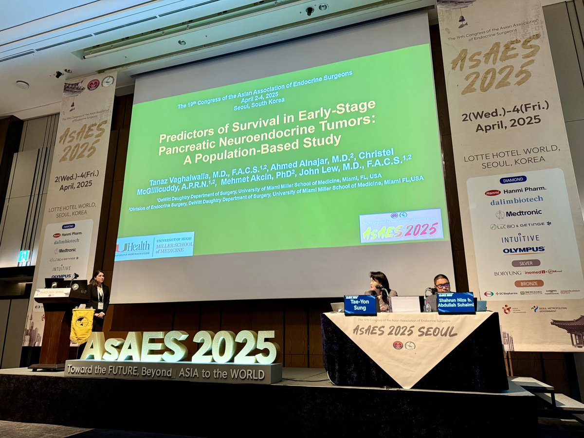 Tanaz Vaghaiwalla, MD MS (@tvaghaiwalla) on Twitter photo Great discussion at #AsAES in Seoul on institutional and access barriers in pancreatic neuroendocrine tumor care—grateful for this opportunity to share our work from <a href="/UMJMHSurgery/">UM/JMH General Surgery</a>! #AsAES2025 #letstalkaboutnets Great discussion at #AsAES in Seoul on institutional and access barriers in pancreatic neuroendocrine tumor care—grateful for this opportunity to share our work from <a href="/UMJMHSurgery/">UM/JMH General Surgery</a>! #AsAES2025 #letstalkaboutnets