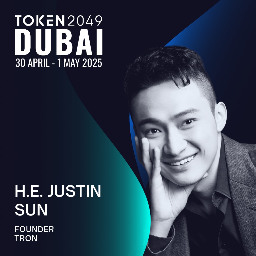 💥TRON 창시자 저스틴 선 @justinsuntron 이 TOKEN2049 두바이에 참석합니다! 🍻 4월 30일~5월 1일,  두바이에서 만나요! #TRON #TOKEN2049