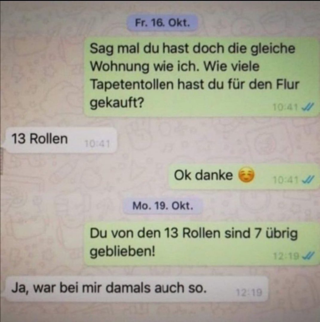 🤭
Was zum Lachen. Euch ein schönes Wochenende