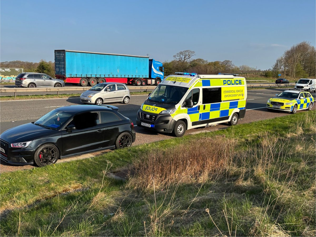 Thie driver of the Audi S1 decided to overtake #MN11 in the #CVU van on the M6 at speed. Driver had no licence or insurance and tested positive for cocaine. Driver arrested and car recovered. #CVU #Team2RPU #MN11 #MN31.