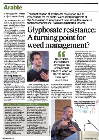 AICC1981's tweet image. At AICC conferences we discuss agronomic matters that are critical to our industry in an independent manner. In the case of glyphosate resistance, the trade media were quick to pick up the #AICC25 conference speakers’ views on the matter.
#Independent #Agronomy