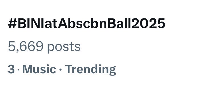 [Tag update]

We are still trending at 3rd spot, with more than 5k posts! Keep on posting with the tags, blooms.

Next goal 10k posts! 

BINI SHINES BRIGHTOGETHER

#BINISlaysAbscbnBall2025 #BINI