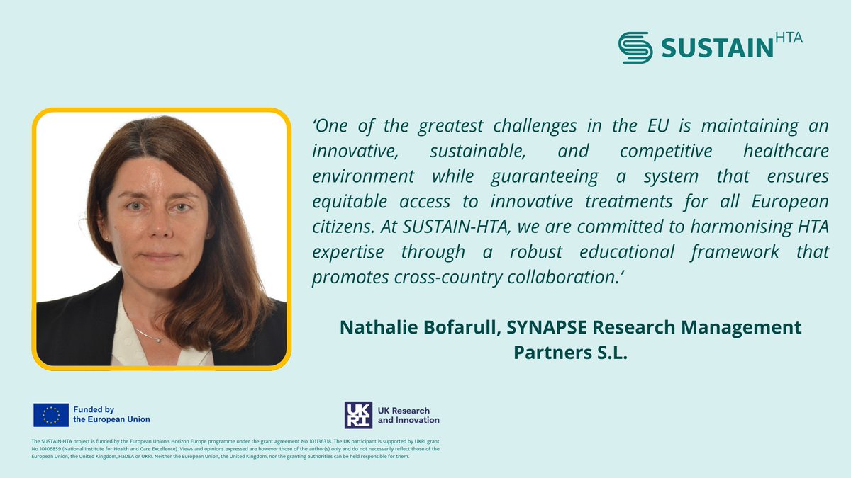 SUSTAIN-HTA (@sustain_hta) on Twitter photo 💡Meet Our Project Manager: Nathalie Bofarull (<a href="/NBofarull/">Nathalie Bofarull</a>)
Senior Project Manager <a href="/SynapseManagers/">SYNAPSE R&D Managers</a>, Nathalie brings expertise from leading EU projects <a href="/HTx_H2020/">HTx Project</a> & <a href="/IMITransBioLine/">IMI2_TransBioLine</a>. With a background in biology & business, she leads the strategic execution of goals in SUSTAIN-HTA 💡Meet Our Project Manager: Nathalie Bofarull (<a href="/NBofarull/">Nathalie Bofarull</a>)
Senior Project Manager <a href="/SynapseManagers/">SYNAPSE R&D Managers</a>, Nathalie brings expertise from leading EU projects <a href="/HTx_H2020/">HTx Project</a> & <a href="/IMITransBioLine/">IMI2_TransBioLine</a>. With a background in biology & business, she leads the strategic execution of goals in SUSTAIN-HTA