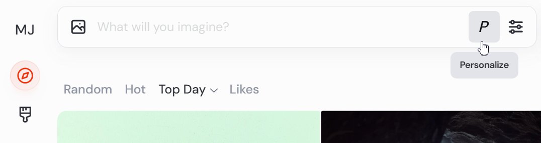 So, we've been waiting over a year for this button and model personalization turned on by default 🤔

And I so loved just adding in #Midjourney's prompt --p