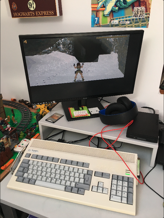 Olek1978's tweet photo. Tomb Raider on Amiga 1200 (CPU 020-26MHz 10 MB FAST Ram ), yes I know only 4 FPS, but it's not about that, the fact that this game is running is quite nice and fun :) .

 BTW, on Apollo 040-40MHz it's about 12-15 FPS :)

#Amiga #OpenLara #Commodore https://t.co/fxBmtKB2xa