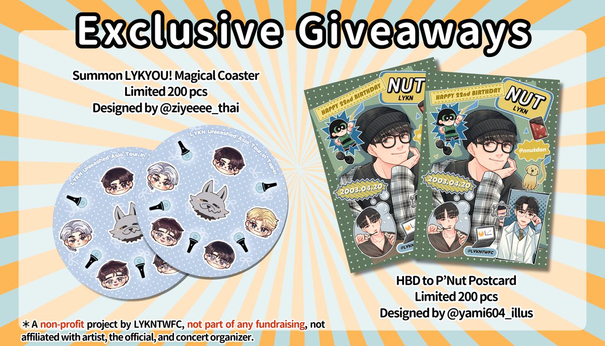 🐺𝙇𝙔𝙆𝙉 𝙎𝙪𝙧𝙥𝙧𝙞𝙨𝙚 𝙋𝙧𝙤𝙟𝙚𝙘𝙩 - 𝙒𝙖𝙣𝙣𝙖 𝙝𝙖𝙫𝙚 𝙨𝙤𝙢𝙚 𝙄𝙘𝙚 𝘾𝙧𝙚𝙖𝙢?

📅 April 18–21, 2025
📍 Snow King Ice Cream (Exit 5, MRT Ximen)
⏰Daily 12:00 PM – 8:00 PM

Non-profit #LYKN project by Taiwanese #LYKYOU, not related to artist, official or organizer.