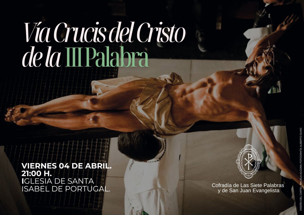 Esta noche a las 21:00 horas en la Real Capilla de Santa Isabel de Portugal celebraremos el Vía Crucis del Cristo de la Tercera Palabra, una cita ineludible de la #Cuaresma zaragozana #SemanaSantaZgz