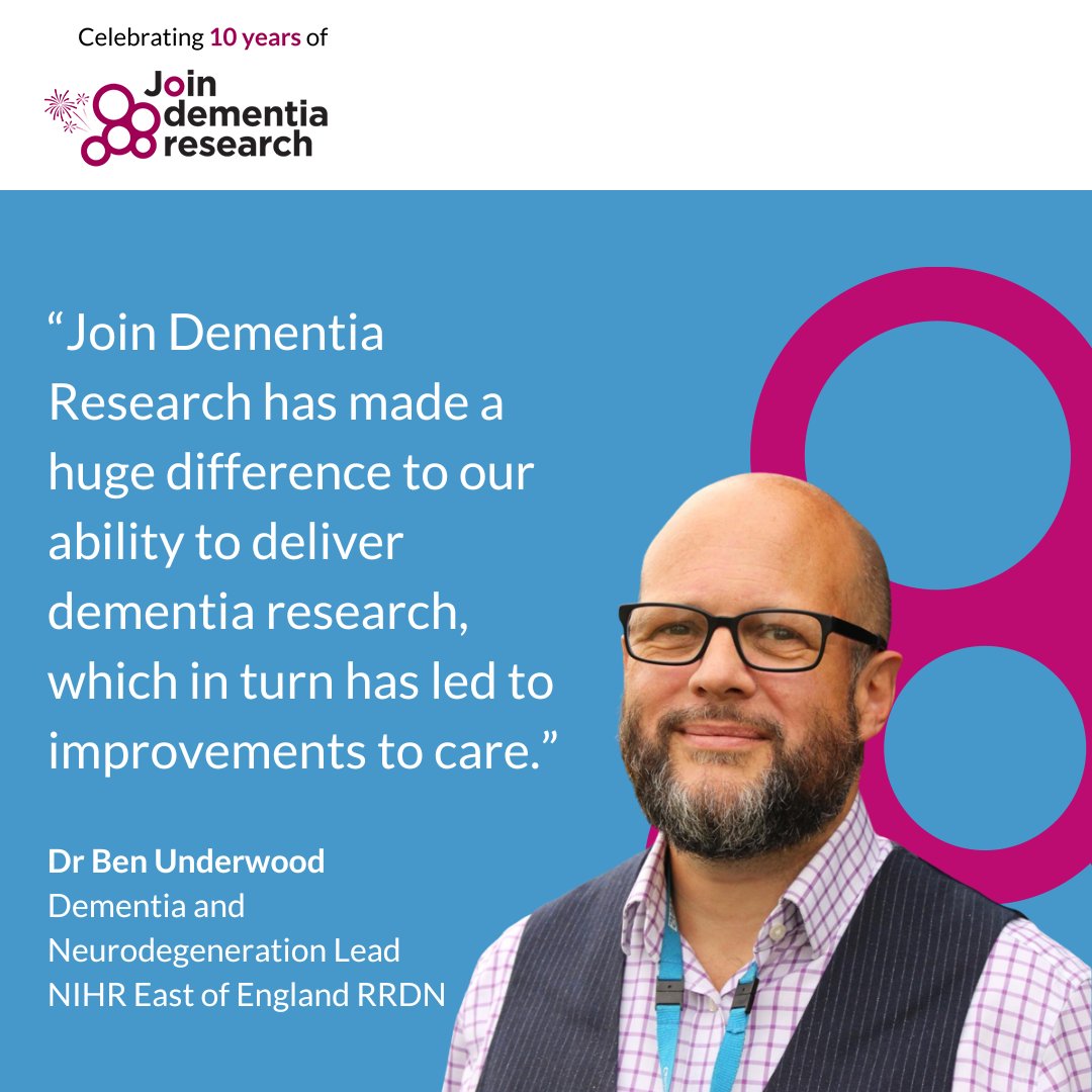Since the launch of Join Dementia Research in 2015, breakthroughs in research have led to improvements to care and the development of potential treatments.

Dr Ben Underwood from <a href="/CPFT_NHS/">CPFT</a>  credits the service for making a big difference in delivering this vital research. 👏